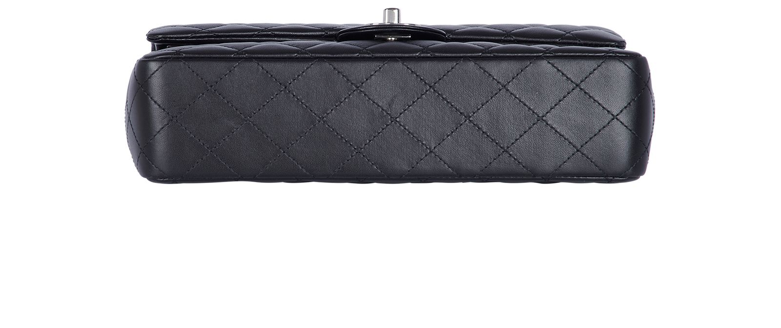 Chanel Classic Medium Double Flap, &pound;5,700, Handbags, Black, Lambskin Leather, Top view